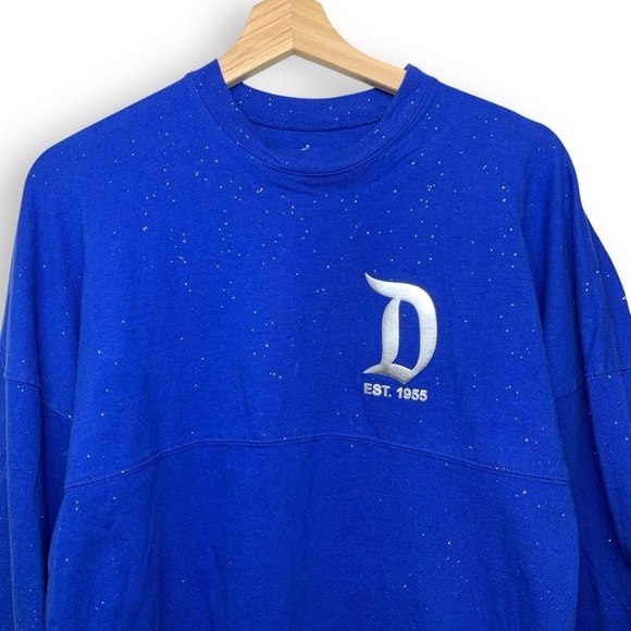 Disneyland Spirit Jersey XS Wishes Come True Disney Glitter Blue Silver - Picture 5 of 14